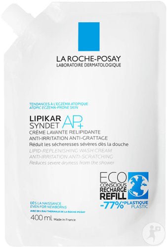 LA ROCHE POSAY Lipikar syndet AP+ crème lavante refill 400ml - MaPeau